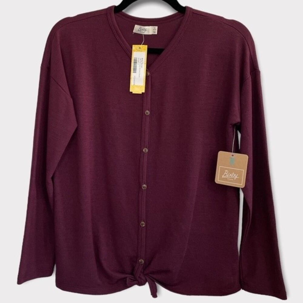 NWT Bixby Nomad‎ Tie Front Button Down Sweater Size Large